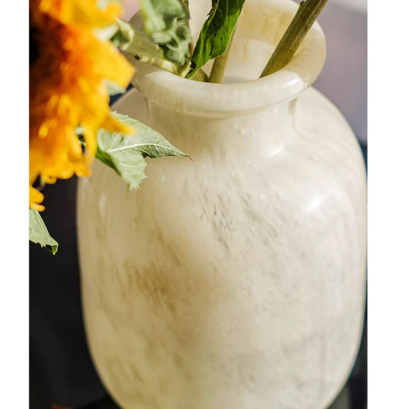 Large Matte Frosted Glass Vase