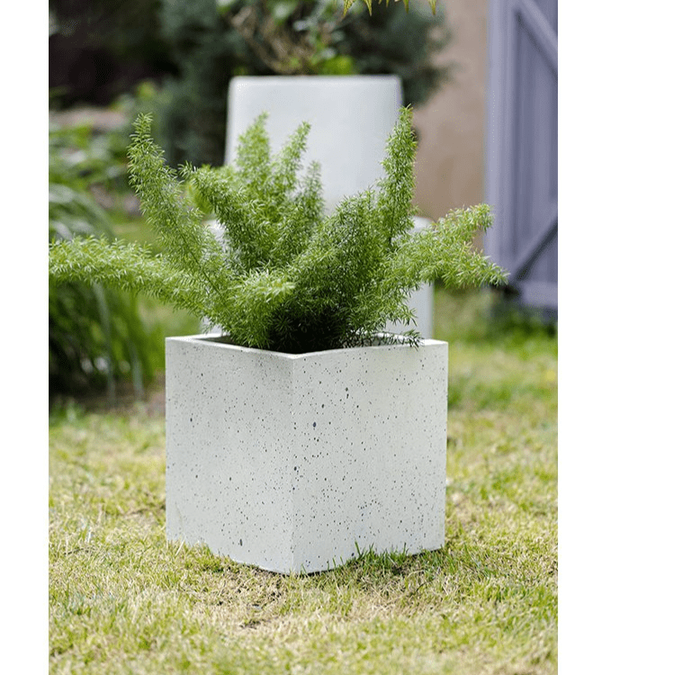 Modern White Planter Square, photo 5 of 6