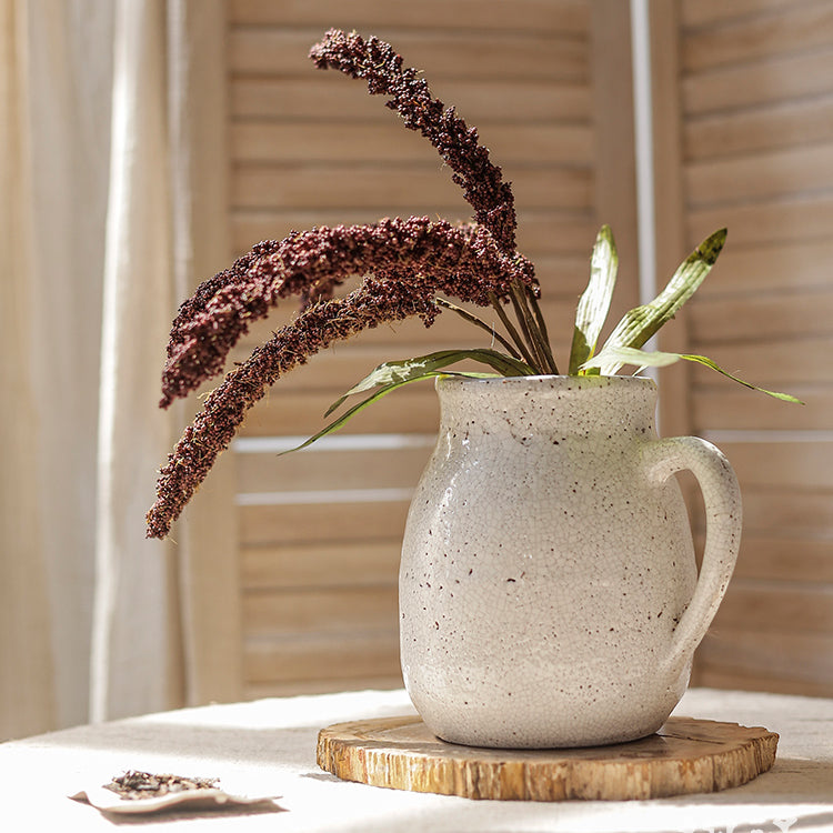 Artificial Millet Bundle in Dark Burgundy 19" Tall