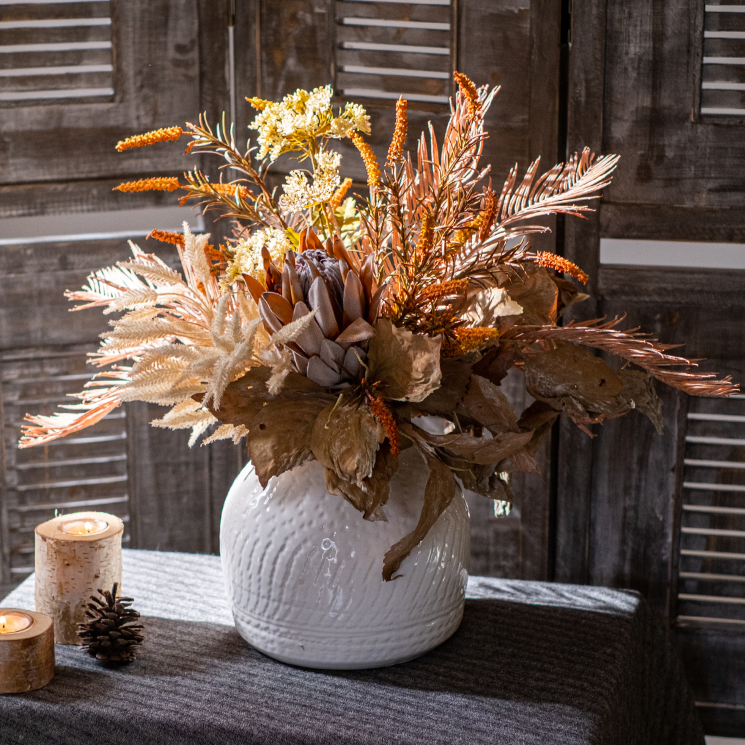 Artificial Silk Natural Fall Designer Flower Bouquet