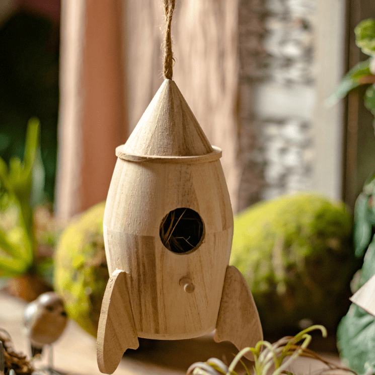 Natural Solid Wood Bird's Nest