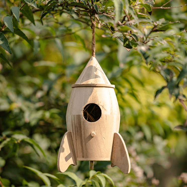 Natural Solid Wood Bird's Nest
