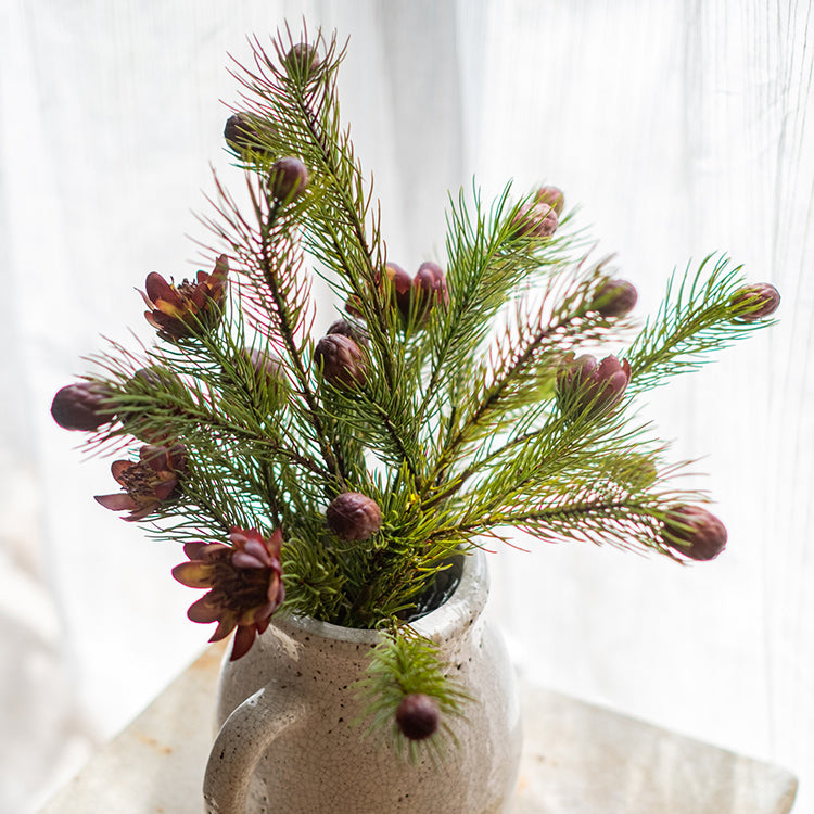 Artificial Pine Needle Flower Stem 26" Tall