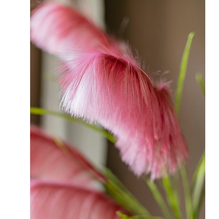 Faux Silk Artificial Pink Reed Grass Stem 45" Tall