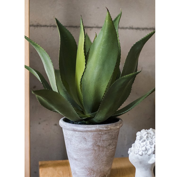 Artificial Faux Large Potted Agave Plant 22.8"