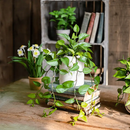 Artificial Devil's Ivy Plant in White Pot by RusticReach