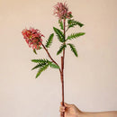 Red Flame Protea Artificial Flower Stem 31" Tall by RusticReach