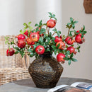 Faux Short Pomegranate Stem 15" Tall