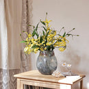 Faux Silk Flower Flame Lily Stem 29" Tall