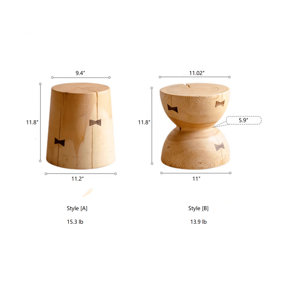 Solid Wood Natural End Table, photo 10 of 10