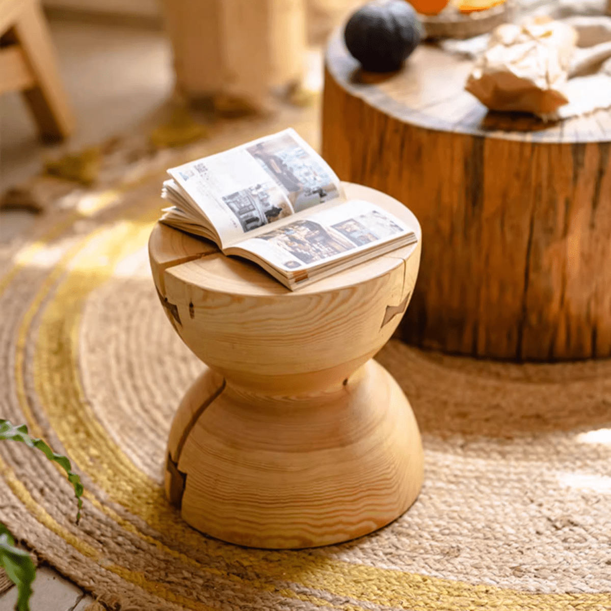 Solid Wood Natural End Table, photo 2 of 10