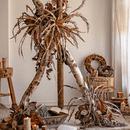 Artificial Spider Brake Fern Stem in Brown 43" Tall Faux