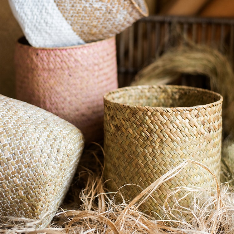 Natural Straw Basket in Different Colors