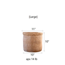 Straw Looking Concrete Planter by RusticReach