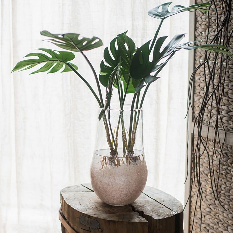 Artificial Faux Real Touch Turtle Leaf Stem Bunch