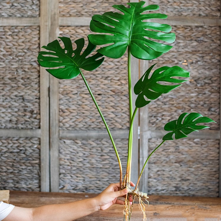 Artificial Faux Real Touch Turtle Leaf Stem Bunch