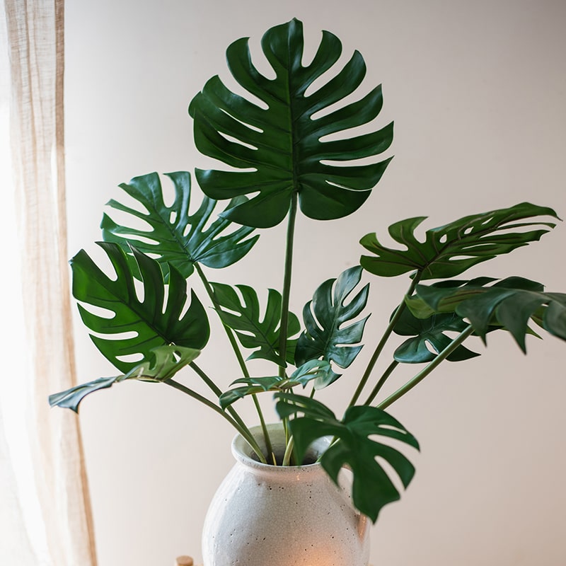 Artificial Faux Real Touch Turtle Leaf Stem Bunch