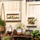 Wood Hanging Floral Frame by RusticReach