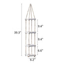 Wooden Rope Hanging Plant Shelf
