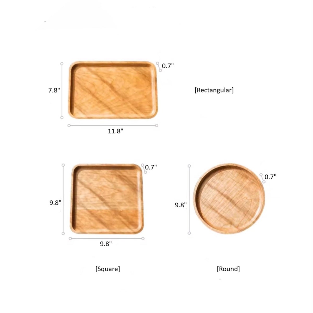 Natural Wood Plate Serving Tray, photo 14 of 14