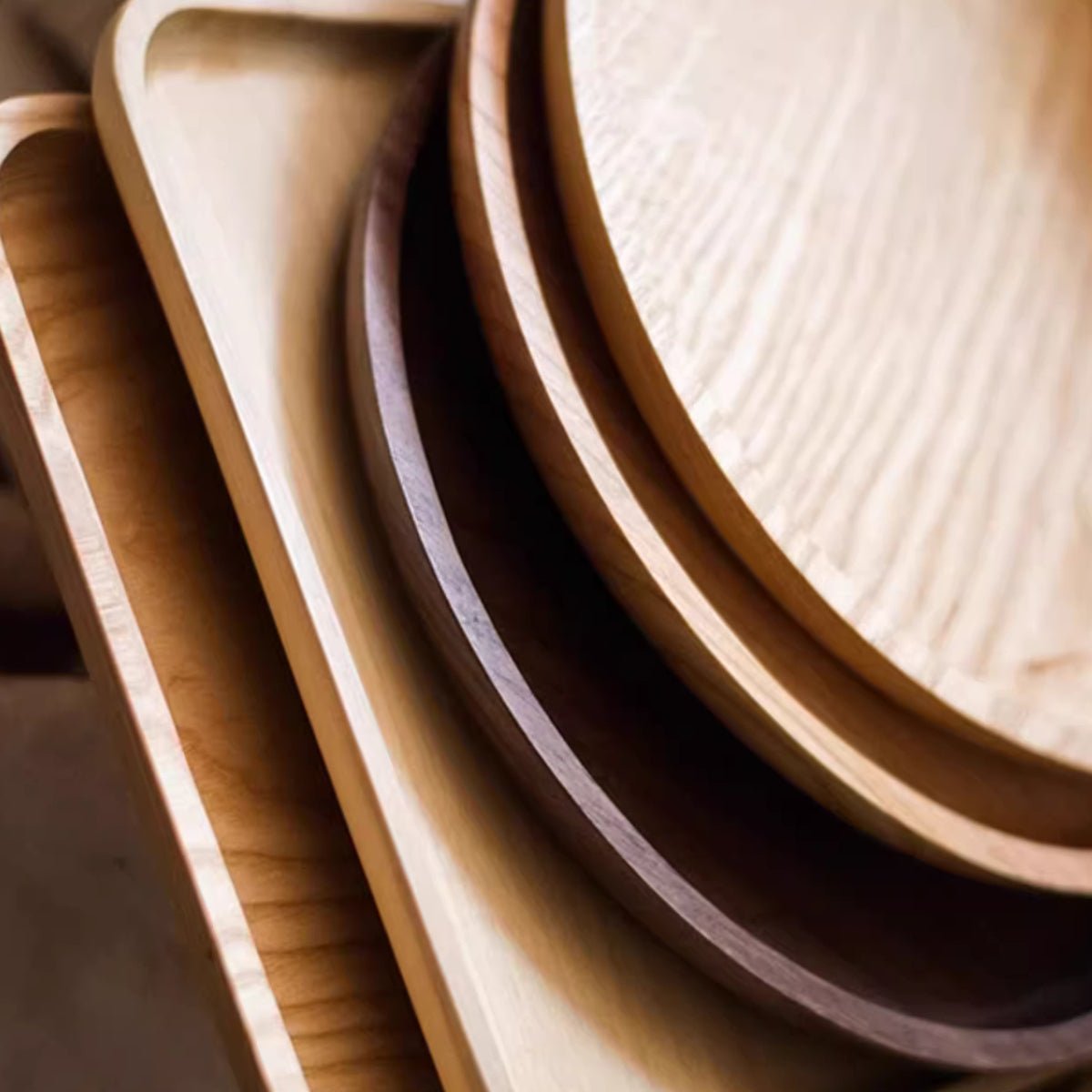 Natural Wood Plate Serving Tray, photo 3 of 14