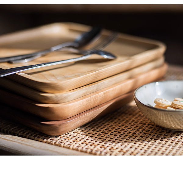 Natural Wood Plate Serving Tray, photo 4 of 14