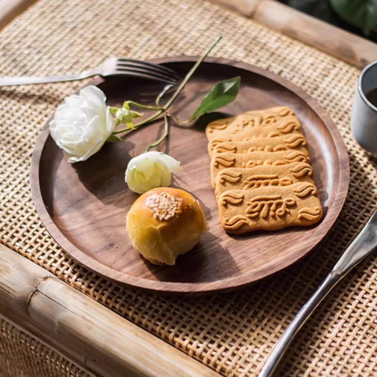 Natural Wood Plate Serving Tray, photo 8 of 14