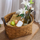 Rustic Handwoven Woodchip Basket