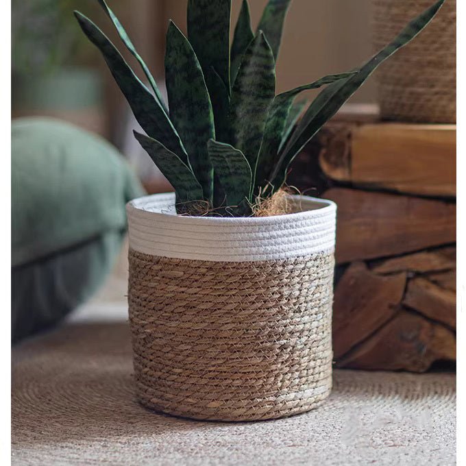 Woven Basket with Colored Rim, photo 3 of 5