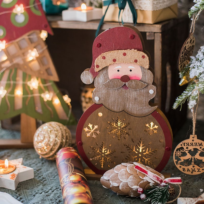 Christmas Decorative Wooden Light Box