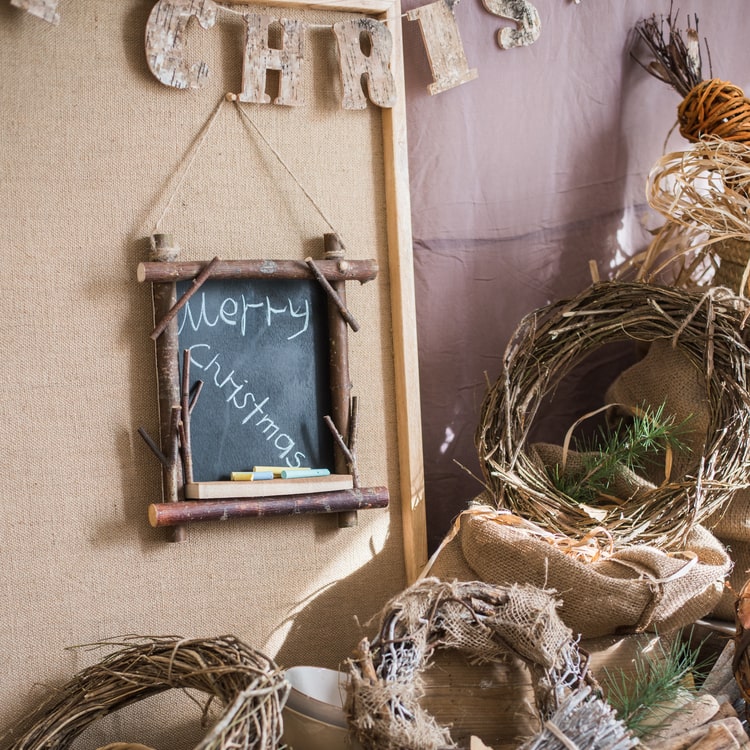 Christmas Small Chalkboard Decoration