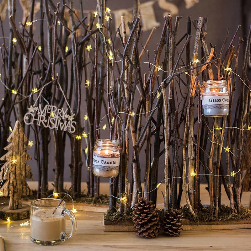 Christmas Branch Fence Decoration