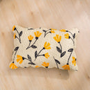DaDa Bedding Yellow Fleur Floral Golden Orange Ivory Cream Scalloped Bedspread Set (18112)