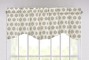 DaDa Bedding Ivory Blue Elegance Mini Medallions Floral Window Curtain Valance - 18" x 52" (JHW-660)