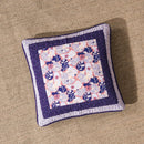 DaDa Bedding Set of 2-Pieces Peachy Blossoms Purple Floral Patchwork Throw Pillow Covers, 18" x 18" - Designed in USA (JHW877)