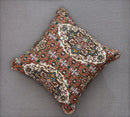 DaDa Bedding Rustic Earthy Cross Motif Folk Style Scalloped Euro Pillow Sham Cover, 26" x 26" (JHW944)