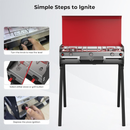 Camplux Propane Camping Stove 2 Burners & 1 Grill, 15,000 BTU Auto-Ignition