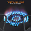 260,000 BTU High Pressure Double Propane Burner - Heavy Duty Cookware by Camplux