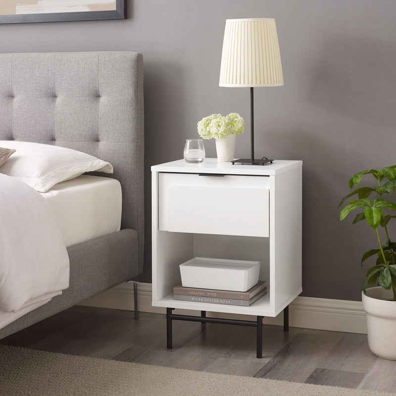 18" Contemporary 1-Drawer Nightstand