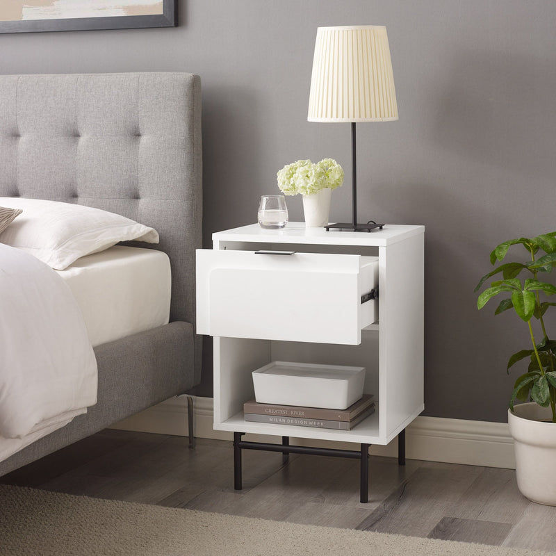 18" Contemporary 1-Drawer Nightstand