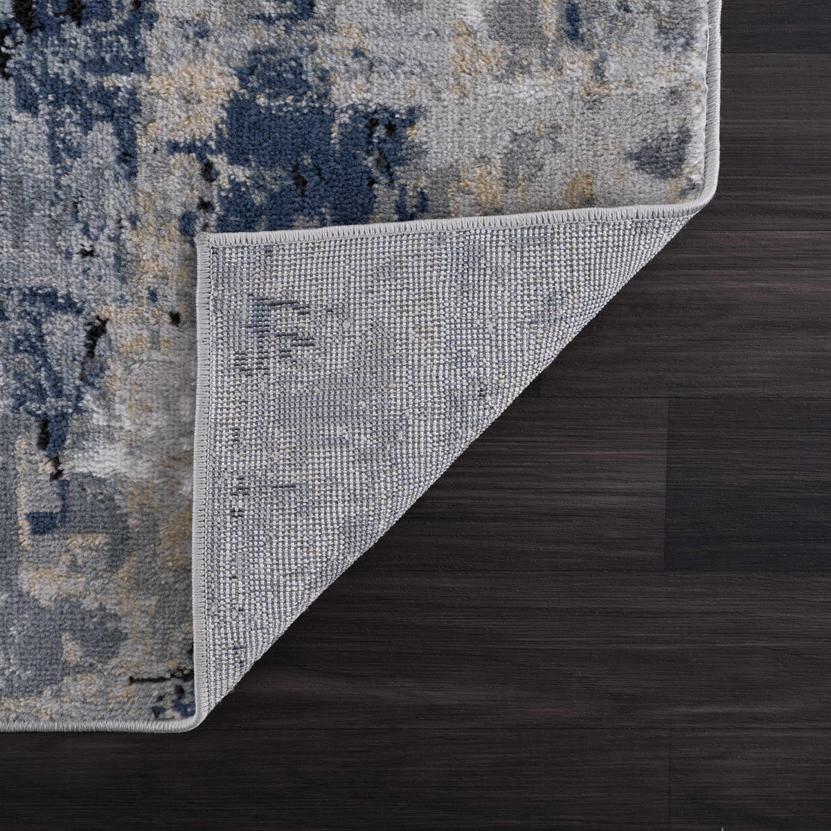 Campsall Gray&Blue Abstract Area Rug, photo 10 of 19