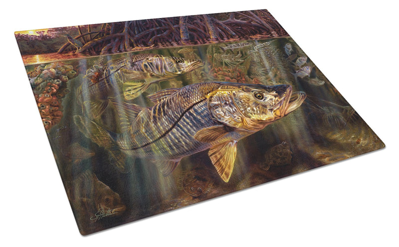 Grove Garden Snook Glass Cutting Board Large JMA2004LCB