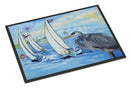 Blue Heron Sailboats Dog River Bridge Doormat - 18x27 Decorative Floor Mat – Indoor/Outdoor Rug with Artistic Flair JMK1001MAT