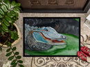 Blue Alligator Doormat - 24x36 Decorative Floor Mat – Indoor/Outdoor Rug with Artistic Flair JMK1003JMAT