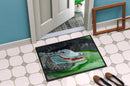 Blue Alligator Doormat - 24x36 Decorative Floor Mat – Indoor/Outdoor Rug with Artistic Flair JMK1003JMAT