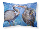 Blue Heron Love Fabric Standard Pillowcase – Artistic Decorative Front, White Back JMK1011PILLOWCASE