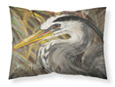 Blue Heron Fabric Standard Pillowcase – Artistic Decorative Front, White Back JMK1012PILLOWCASE