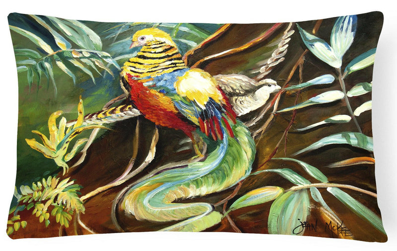 Mandarin Pheasant Canvas Fabric Decorative Pillow JMK1014PW1216