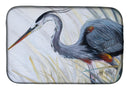 Blue Heron Frog hunting Dish Drying Mat – Absorbent, Artistic Kitchen Essentials JMK1017DDM
