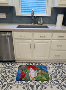 Menage-a-trois Parrots Memory Foam Kitchen Mat Machine Washable Anti-Fatigue Cushion Comfort Bath or Kitchen Rug